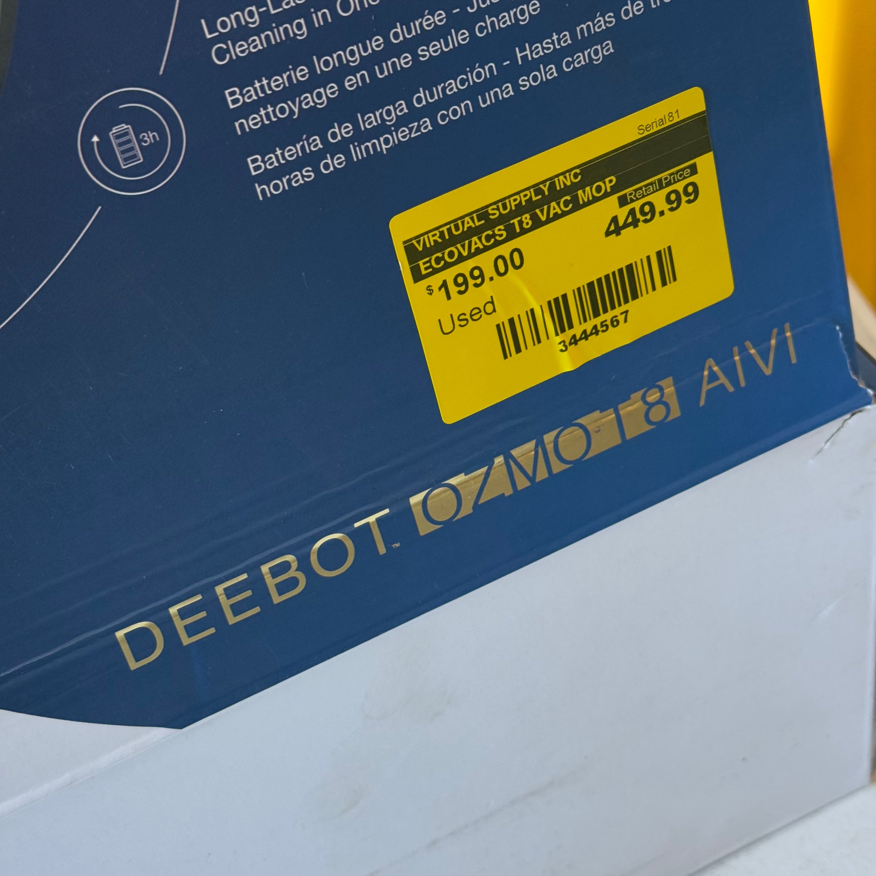 ECOVACS T8 VAC MOP (Used) ECOVACS T8 VAC MOP (Used)
